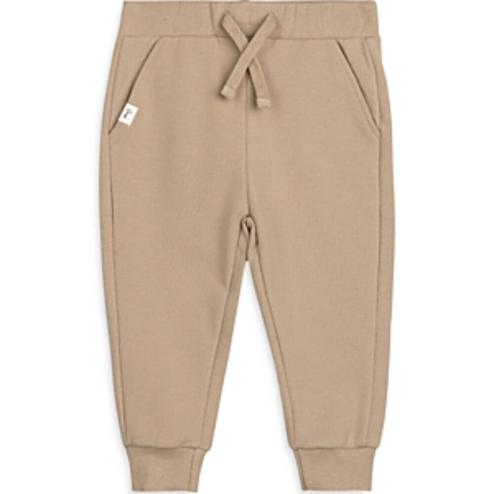 Miles The Label Baby Boys Khaki Jogger Sweatpants Sz 9M Pockets Drawstring Waist